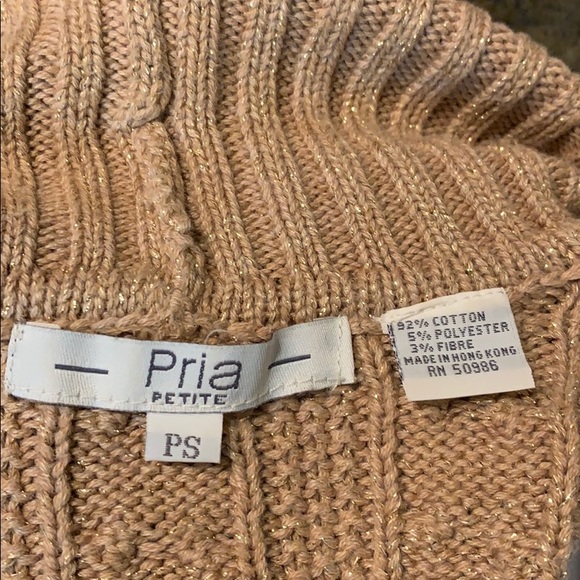 Gold Cable Knit Turtleneck - Picture 4 of 4